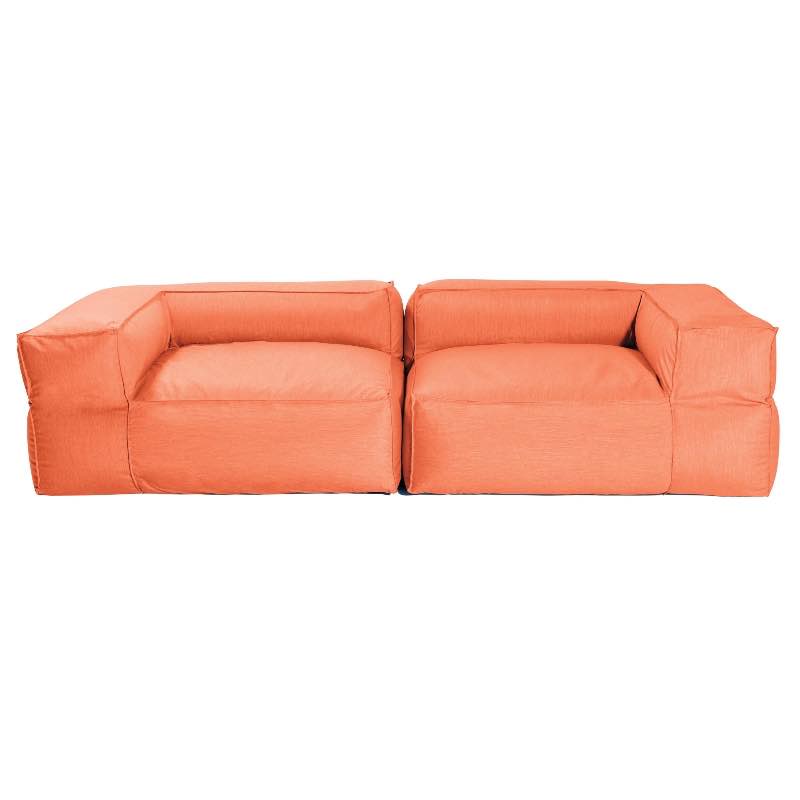 All-Weather Baya Love Seat, Set of 2 - Coral